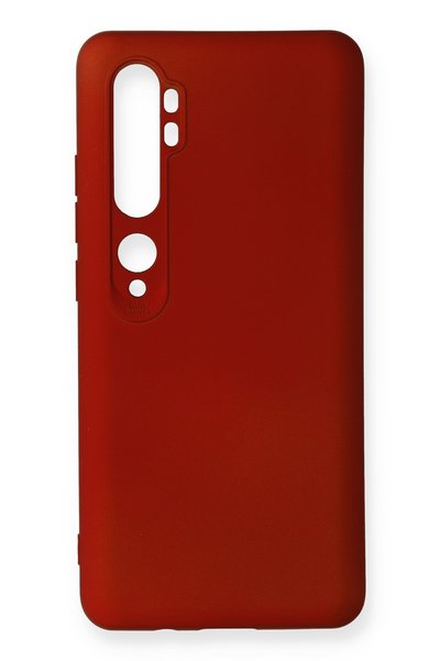 New Face Xiaomi Mi Note 10 Kılıf Premium Rubber Silikon - Bordo SPTGL