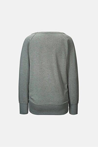 Tchibo Women Regular Fit Round Neck Plain Yoga Sweatshirt, Grey