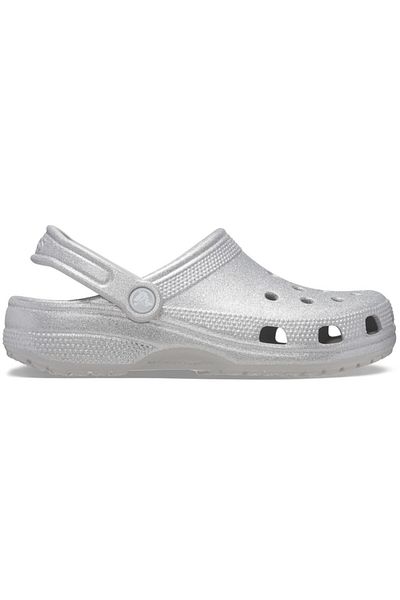 Crocs Unisex Classic Gray Glitter Clog Slippers