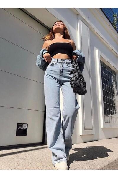 Pubi Pantaloni de damă cu talie înaltă model Palazzo