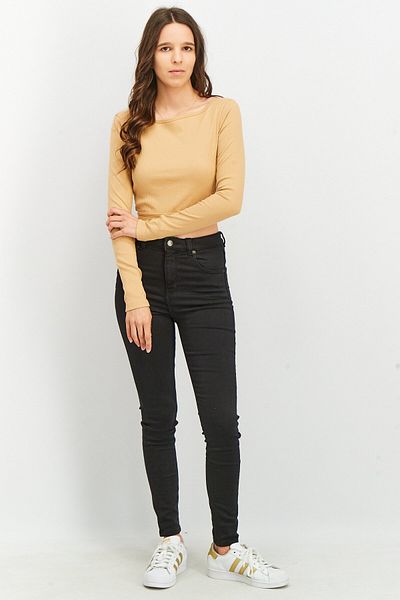Puma Women Classic Fit Ribbed Long Sleeve Top, Tan