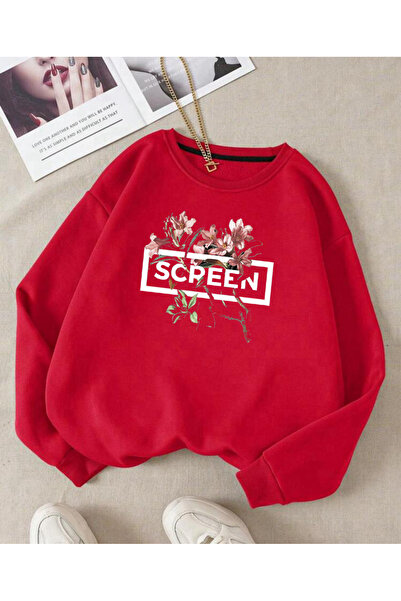 BW Bravely Wear سويت شيرت سكرين ناعم ومريح برقبة دائرية