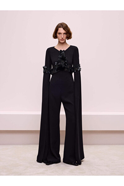 BAQA Aksesuar Detaylı Siyah Tulum