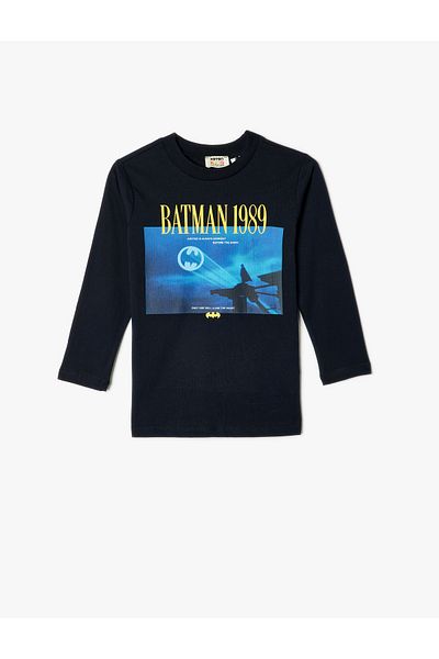 Koton Batman licencované bavlněné tričko s dlouhým rukávem - Crew Neck