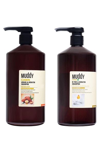 Muddy Argan and Keratin Shampoo 1000ml + B-Tox Keratin Shampoo 1000ml