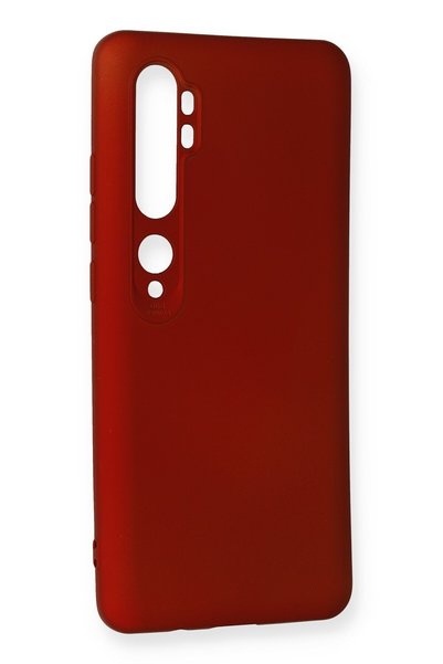 New Face Xiaomi Mi Note 10 Kılıf Premium Rubber Silikon - Bordo SPTGL