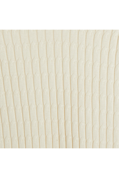 Gant Kadın Krem Regular Fit Bisiklet Yaka Desenli Kazak