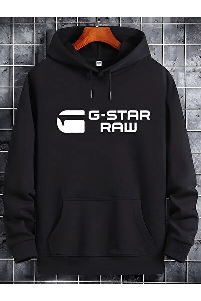 AEMİ G-Star Raw Štampano unisex dukserica sa kapuljačom - 3 niti Sh Čupkani m...