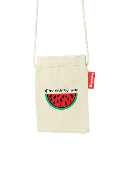 Zaytoon „If You Know You Know” Imprimat digital - Jumătate de pepene verde tradițional palestinian cu fermoar din pânză