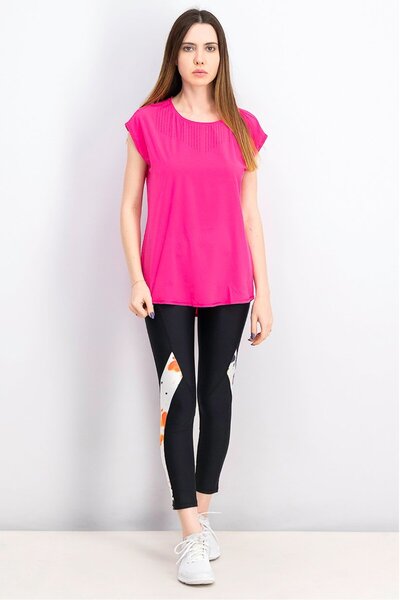 Tchibo Women Sportswear Fit Short Sleeve Outdoor Top, Pink