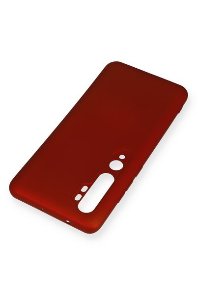 New Face Xiaomi Mi Note 10 Kılıf Premium Rubber Silikon - Bordo SPTGL
