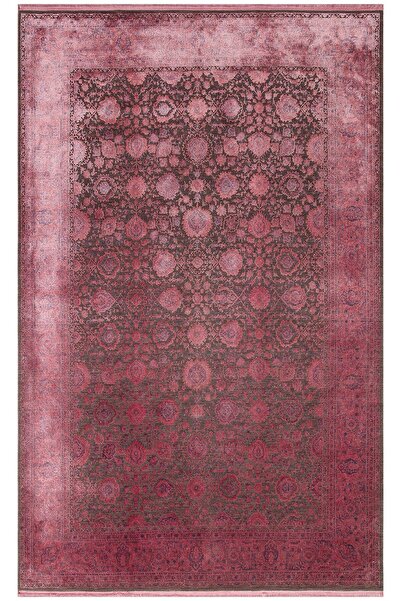 Eko Halı LAHOR LHR 01 FUSCHIA Özel Boyama İşlemi İle Üretilen Yüksek Alçak Do...