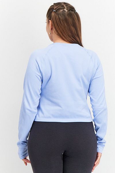 Tchibo Women Slim Fit Long Sleeves Training Top, Light Blue