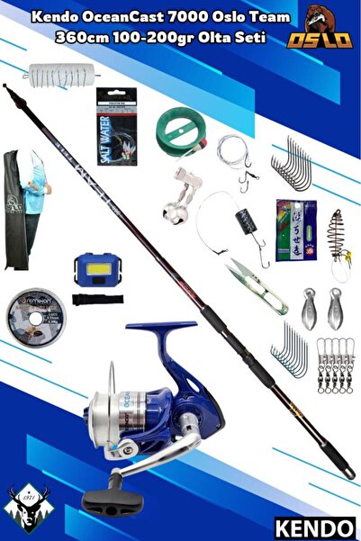 Kendo Oslo Team 360cm 100-200gr Kendo Oceancast 7000 Olta Seti