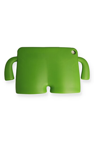 NewFace حافظة آيباد 10.2 (الجيل الثامن) مصنوعة من السيليكون وشخصية الجهاز اللوحي - أخضر SPTGL