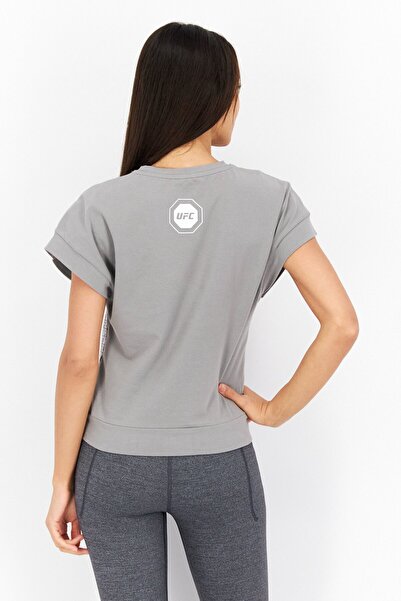 UFC Women Sportswear Fit Cap Sleeve Training T-Shirt, Grey Combo