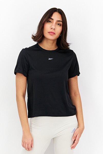 Reebok Women Sportswear Fit Short Sleeve Training Top, Black