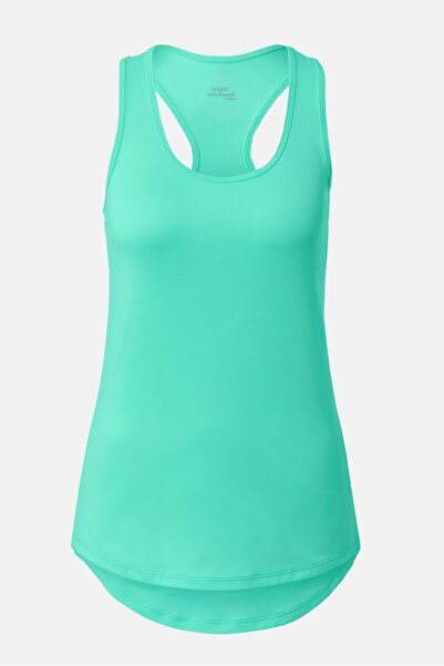 Tchibo Women 2 Piece Crew Neck Sleeveless Performance Top, Green and Pink