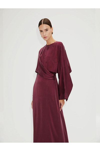 BAQA Burgundy Evening Dress