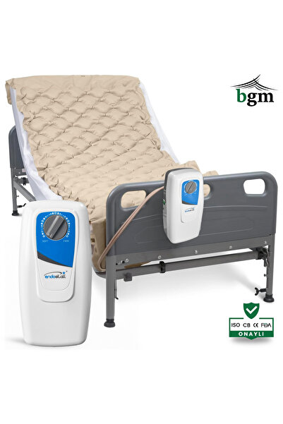 bgm Havalı Yatak Baklava Tipi Havalı Hasta Yatağı Şişme Yatak Krem Renk