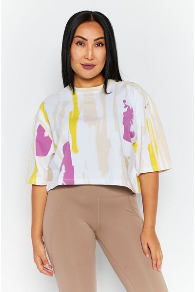 Adidas Originals Women Sportswear Fit Short Sleeve Training Top, Multicolor