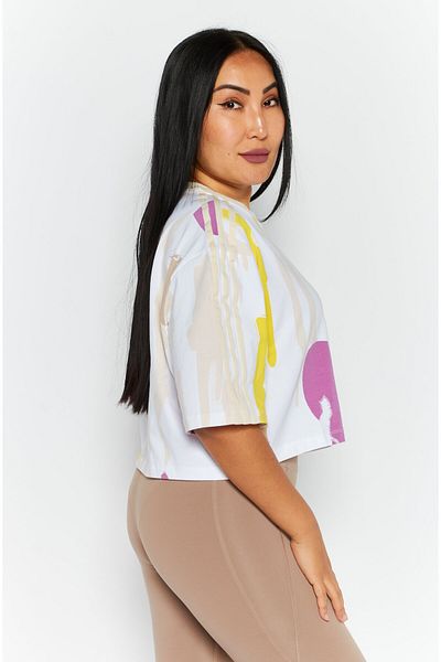 Adidas Originals Women Sportswear Fit Short Sleeve Training Top, Multicolor