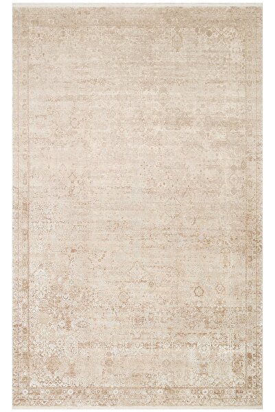 Eko Halı FRESCO FS 31 CREAM IVORY XW Yüksek Alçak Dokulu Özel Işıltılı Yüksek...