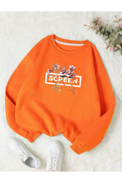 BW Bravely Wear سويت شيرت سكرين ناعم ومريح برقبة دائرية