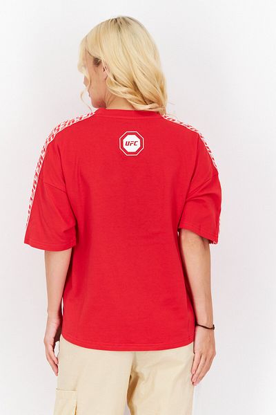 UFC Women Sportswear Fit Short Sleeve Outdoor T-shirt, Red Combo