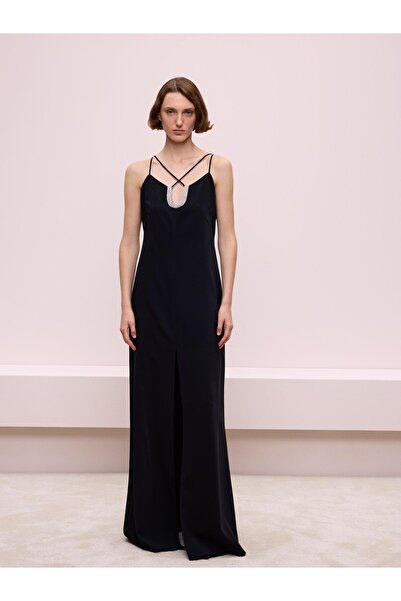 BAQA Çapraz İpli Siyah Elbise