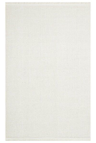 Eko Halı MOTTO MOT PLAIN WHITE Yumuşak Tuşeli Örgü Dokuma Modern Makine Halısı