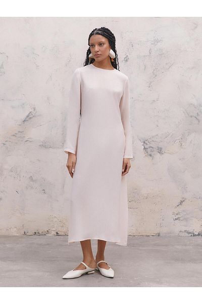 BAQA Crew Neck Long Sleeve Dress