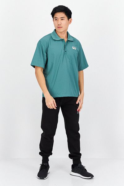Fila Men Sportswear Fit Brand Logo Training Polo Shirt, Sage Green
