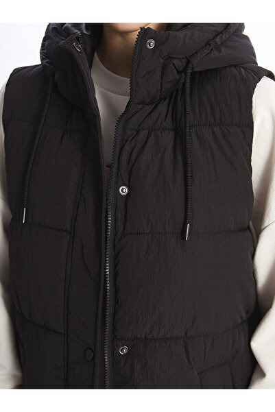 LC Waikiki Lcwk Women's Hooded Plain Puffer Vest
