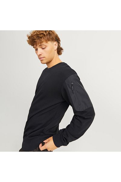 Jack & Jones Мъжки суитшърт с кръгло деколте Jack&Jones Raymer, черен
