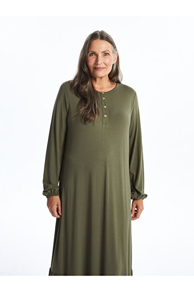 LC Waikiki Γυναικείο φόρεμα LCW Grace Khaki - Crew Neck