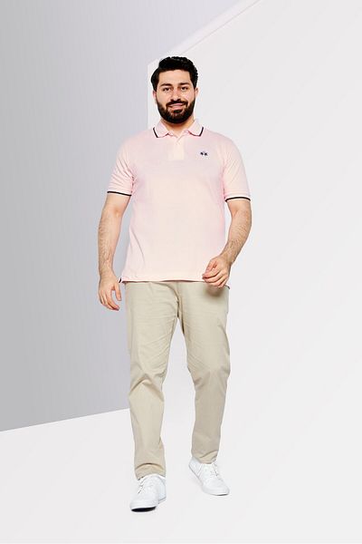 La Martina Men Regular Fit Short Sleeve Embroidered Logo Polo Shirt, Pink