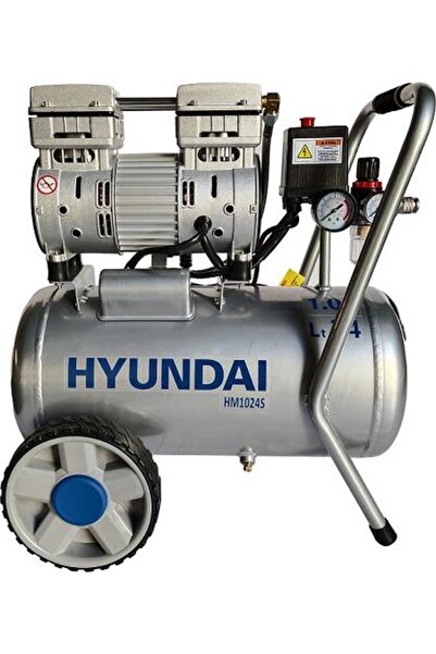 Hyundai HM1024S Hava Kompresörü Sessiz & Yağsız 750W 24 Lt.
