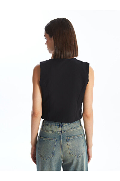 LC Waikiki Lw - Women's V-Neck Plain Classic Vest