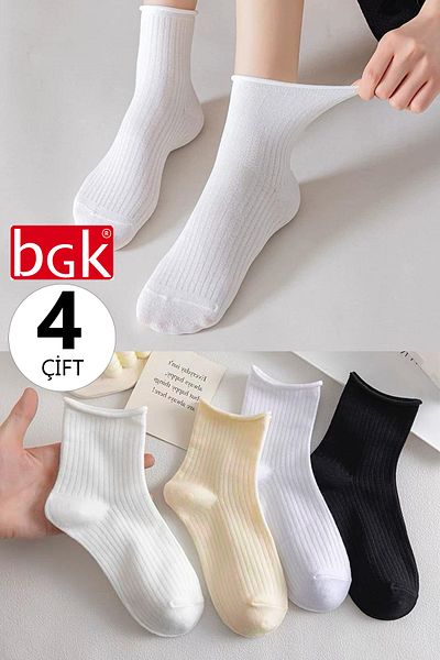 BGK 4 чифта дамски чорапи без еластични райета