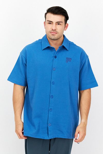 Fila Men Sportswear Fit Short Sleeves Outdoor Polo Shirt, Blue