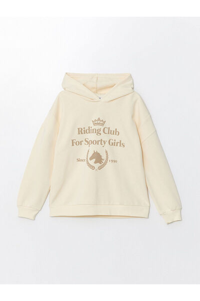 LC Waikiki LCWK Χοντρό φούτερ για κορίτσια με κουκούλα