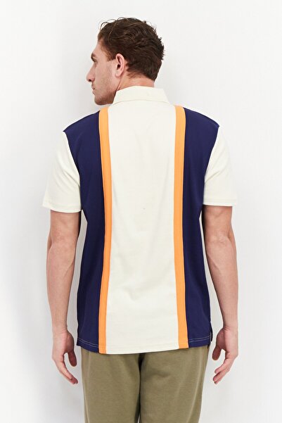 Fila Men Sportswear Fit Brand Logo Training Polo Shirt, Off White