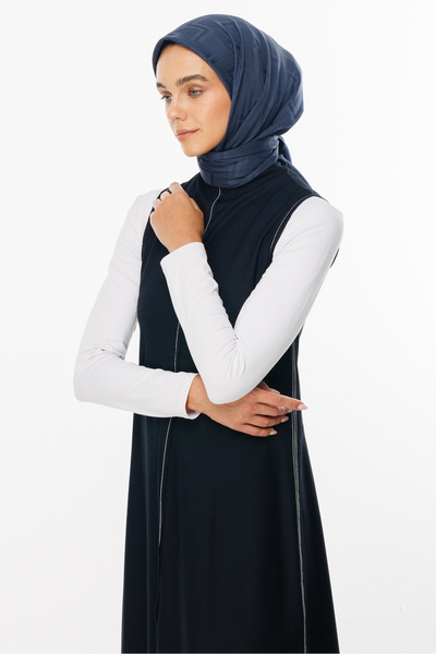 Mooncorn Μεταξένιο ζακάρ κασκόλ με σχέδιο Anthracite Viora