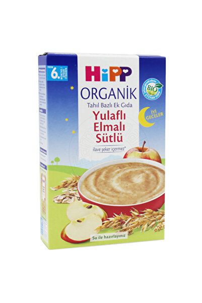 Hipp İyi Geceler Organik Yulaflı Elmalı Sütlü 6+ Ay Kaşık Maması 250 gr