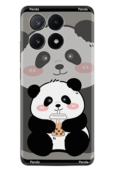 Kılıfland Xiaomi Poco X6 Pro Kılıf Boutique Baskılı Resimli Milkshake Panda P...