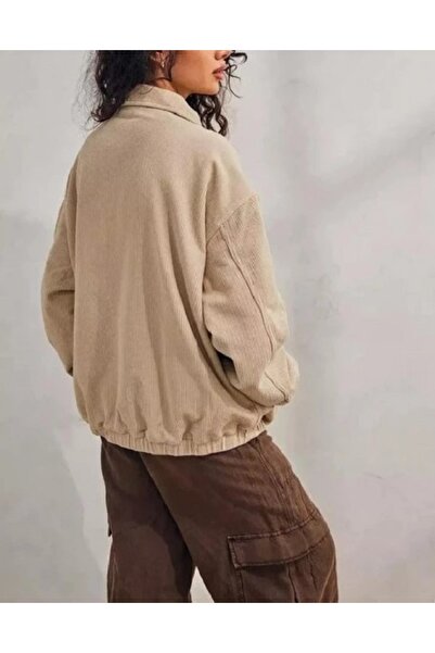 september island Oversize Cream Colored Corduroy Coat