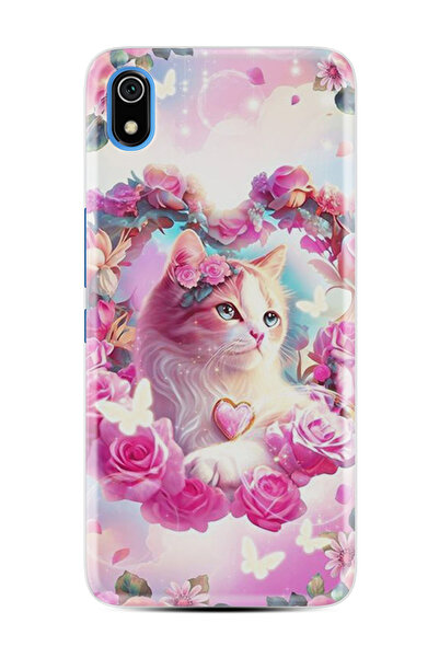 Kılıfland Xiaomi Redmi 7A Kılıf Boutique Baskılı Resimli Güzel Kedi Pcode -037