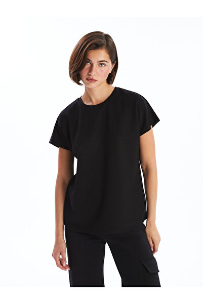 LC Waikiki Γυναικείο μπλουζάκι με μονόχρωμο κοντομάνικο Crew Neck