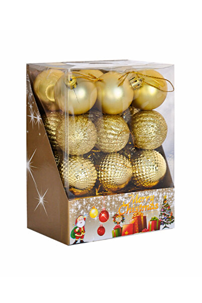 Loremp Χριστουγεννιάτικο Στολίδι Σετ Χρυσό Στολίδι Δέντρου 24 τεμαχίων, Λαμπερά και κομψά είδη διακόσμησης